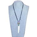 Ametyst, Machu Pichu Stone, Ayahuasca & Fish thin Medicine Necklace