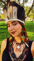 A - Cocar: Pataxo Graviao Feather Headdress