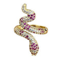 Red Kundalini Snake Ring